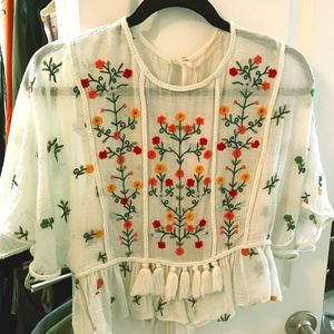 Zara floral open back top